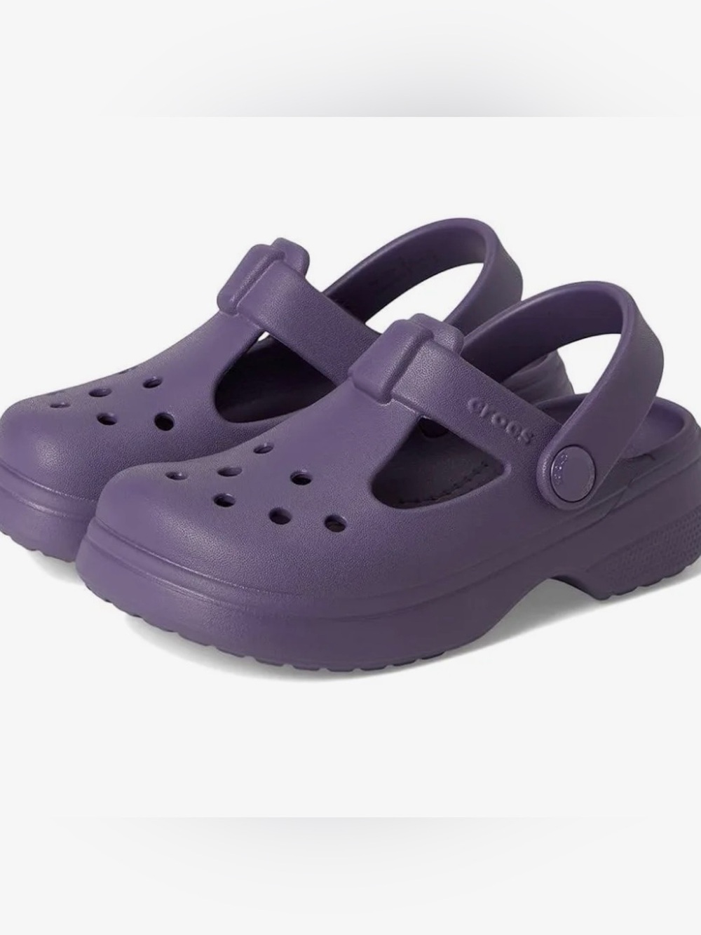 CROCS Kids' Mary Jane Platform Clog - Purple